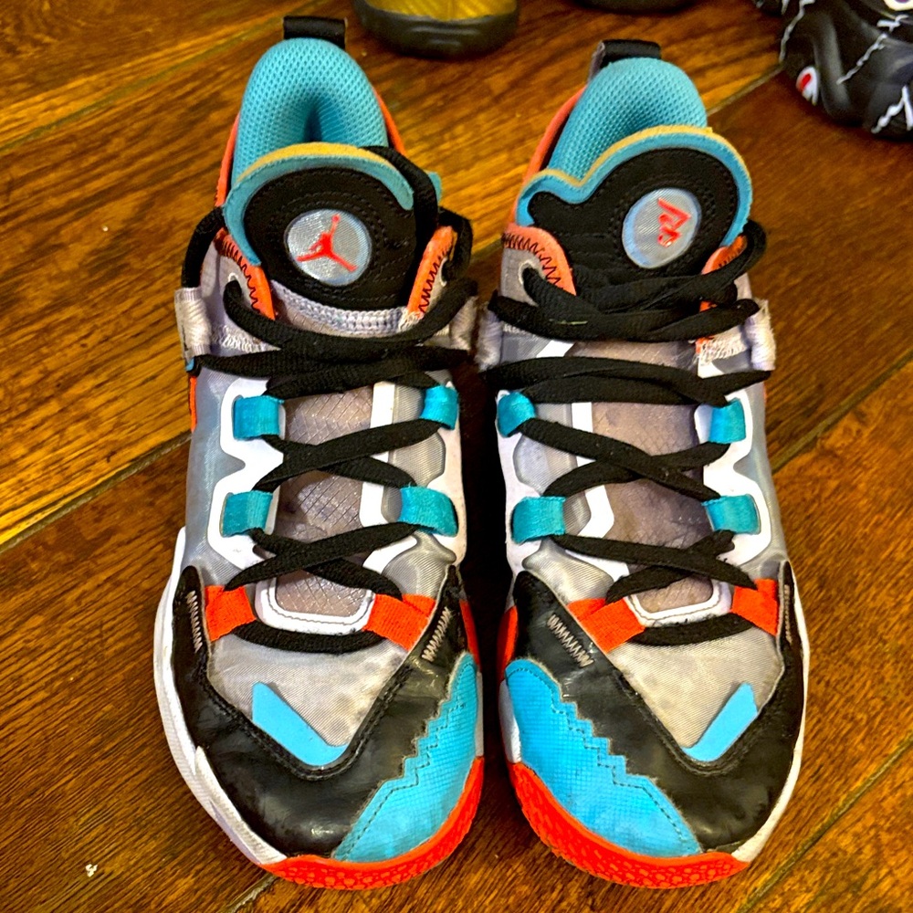 Jordan Kids' Blue and Red Sneakers